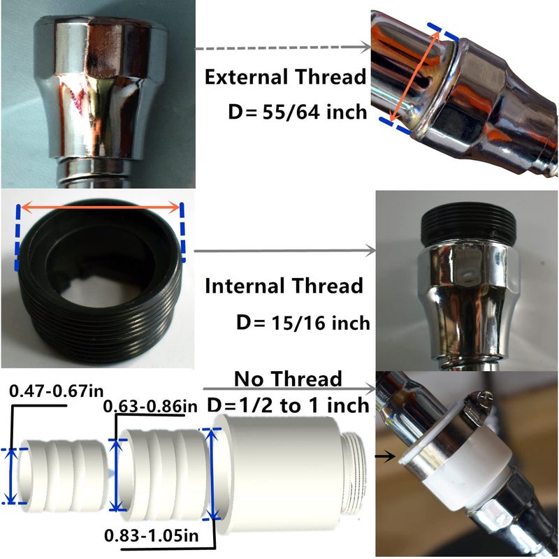 FAVORXTM Faucet Sprayer Attachment Flexible Tap Extension Aerator 360 Degree ABS For Kitchen Sink Cold Hot Water - Image 4